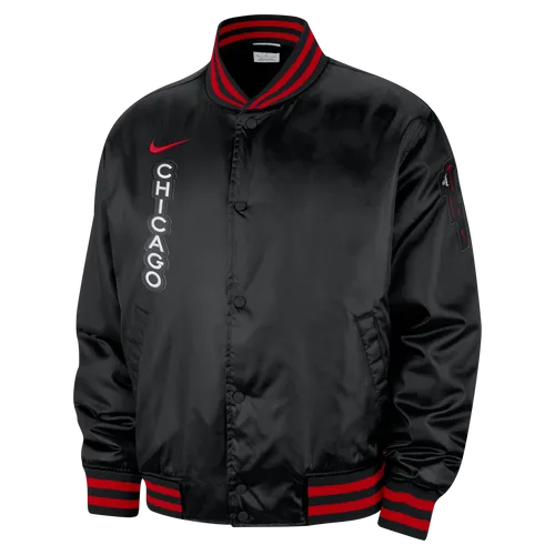 Chicago Bulls 2023/24 City Edition Men's Nike NBA Jacket - Black - Polyester