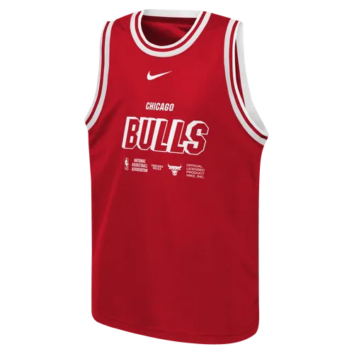 Chicago Bulls Courtside Older Kids' (Boys') Nike Dri-FIT NBA Tank Top - Red - Polyester
