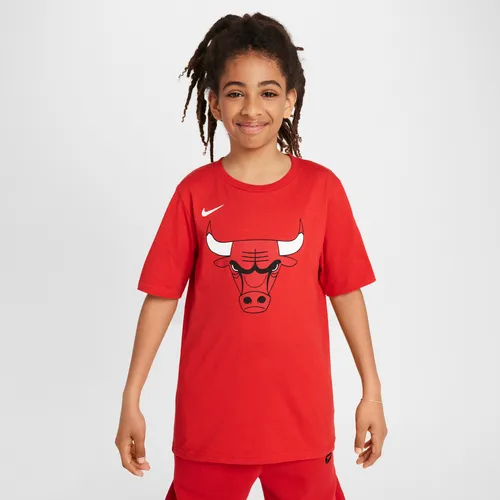 Chicago Bulls Essential Older Kids' (Boys') Nike NBA Logo T-Shirt - Red - Cotton