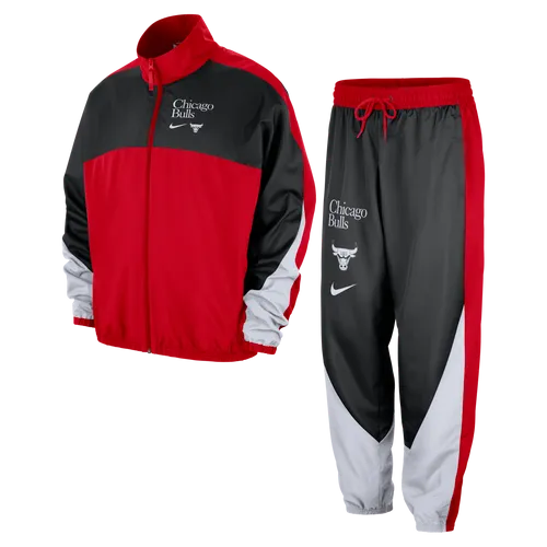 Chicago Bulls Starting 5 Courtside Men's Nike NBA Graphic Tracksuit - Red - Polyester