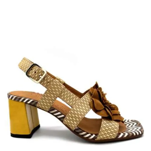 Chie Mihara , Elegant High Heel Leather Sandals ,Brown female, Sizes: