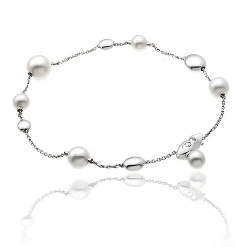 Chimento Armillas Acqua 18ct White Gold Pearl Diamond Bracelet