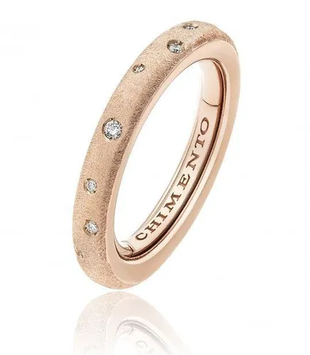 Chimento Forever Matte 18ct Rose Gold Diamond Adjustable Size-Fit Slim Ring - 140