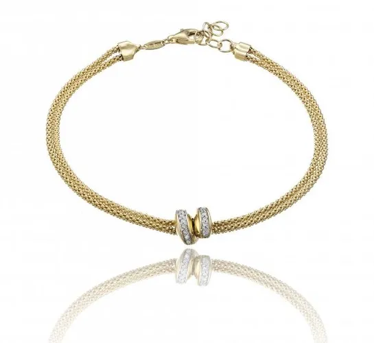 Chimento Stretch Volta 18ct Yellow Gold 0.06ct Diamond Bracelet - Gold