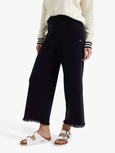Chinti & Parker Cashmere Fringe Wide Leg Trousers - Navy - Female