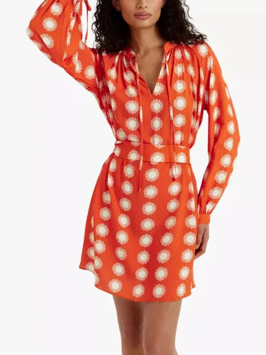 Chinti & Parker Ile De Re Mini Dress, Orange/Cream - Orange/Cream - Female