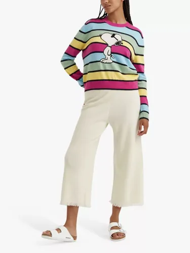 Chinti & Parker Wool and Cashmere Blend Striped Snoopy Jumper - Multi - Female