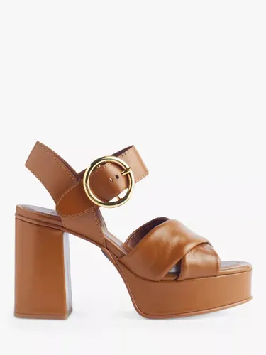 ChloÃ© Lyna High Heel Platform Sandals - Tan - Female