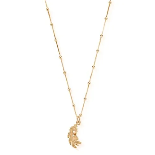 ChloBo Gold Feather Heart Necklace - Gold