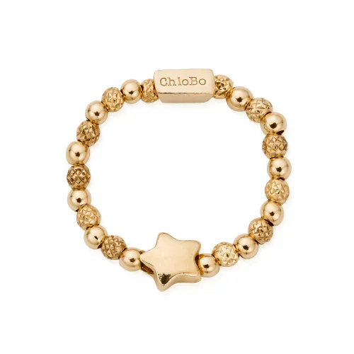 ChloBo Gold Plated Inset Star Ring