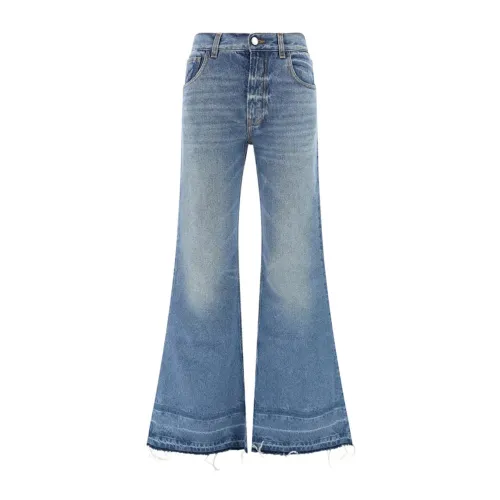 Chloé , Blue Fringe Finish High Waist Jeans ,Blue female, Sizes: