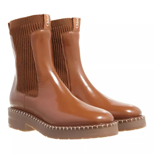 Chloé Boots & Ankle Boots - Noua Shiny Leather Ankle Boots - brown - Boots & Ankle Boots for ladies