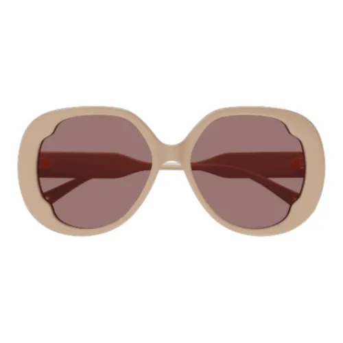 Chloé , Butterfly Sungles Ivory Brown ,White female, Sizes: