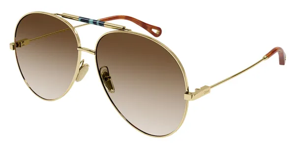 Chloé CH0113S 002 Women's Sunglasses Gold Size 62
