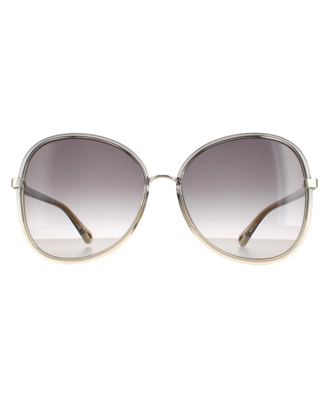Chloé Chloe Butterfly Womens Grey to Brown Crystal Fade and Gold Gradient CH0030S Franky - One
