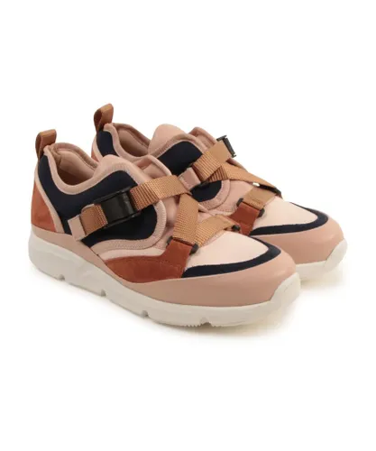 Chloé Chloe Girls Leather Trainers Pink - Multicolour