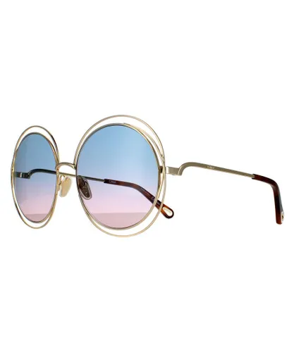 Chloé Chloe Round Womens Gold Blue Pink Gradient CH0045S Metal (archived) - One