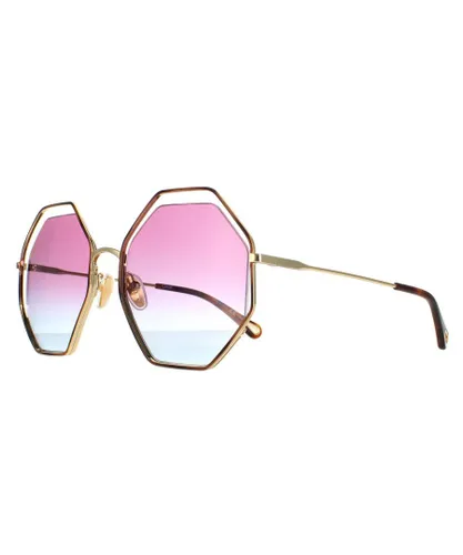 Chloé Chloe Round Womens Gold Violet Blue Gradient CH0045S Metal (archived) - One
