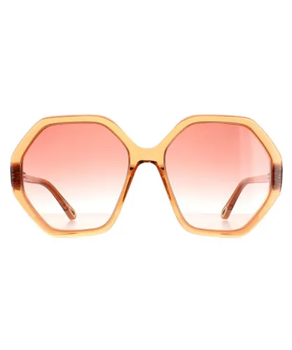 Chloé Chloe Round Womens Orange Crystal Pink Gradient CH0008S Esther - One
