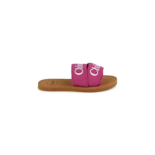 Chloé , Fuchsia Leather Slip-On Sandals ,Pink female, Sizes: