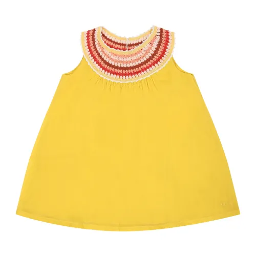 Chloé , Girls Dresses for Kids ,Yellow female, Sizes: