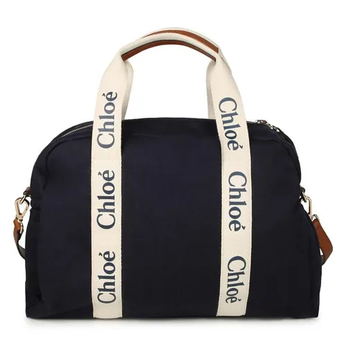 CHLOE Logo Canvas Changing Bag - Blue