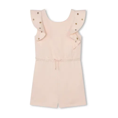 Chloé , Pink Kids Dress Ruffle Cuffs ,Pink female, Sizes: