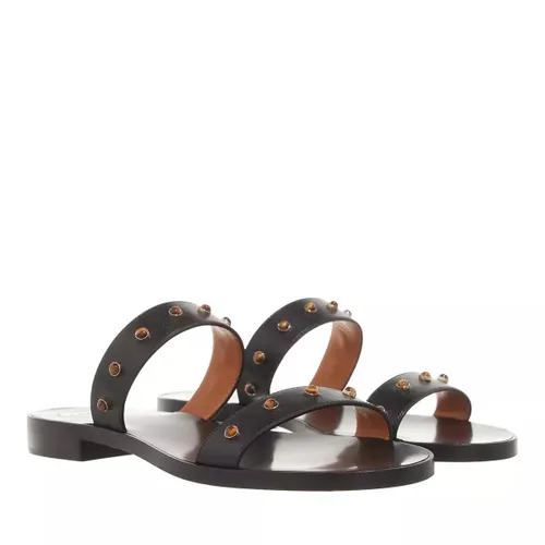 Chloé Sandals - Aurna Studded Flat Slides - black - Sandals for ladies