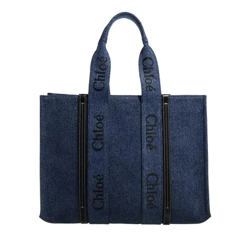Chloé Shopping Bags - Woody Shopper Large - blue - Shopping Bags for ladies