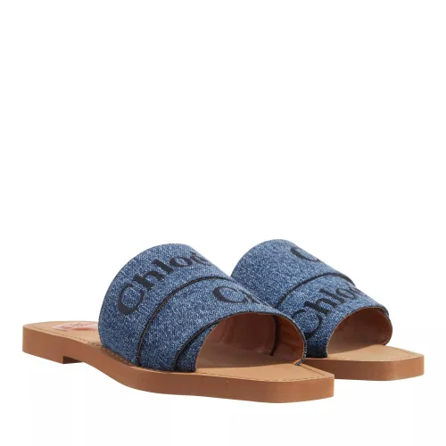 Chloé Slipper & Mules - Flat Woody Sandals - blue - Slipper & Mules for ladies