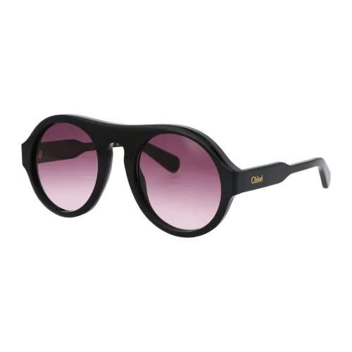 Chloé , Stylish Sunglasses with Ch0151S Model ,Black female, Sizes: