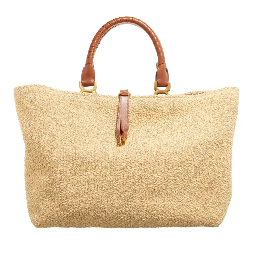 Chloé Tote Bags - Marcie Boucle Effect Linen Tote - beige - Tote Bags for ladies