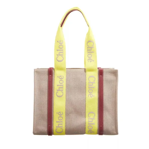 Chloé Tote Bags - Medium Woody Tote Bag - beige - Tote Bags for ladies