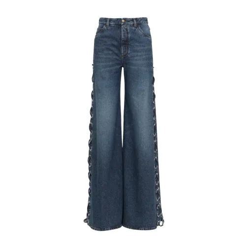 Chloé , Wide Leg Party Jeans ,Blue female, Sizes: