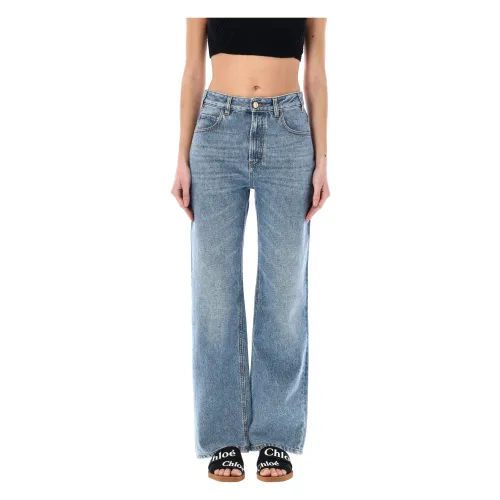Chloé , Womens Clothing Jeans Foggy Blue Ss24 ,Blue female, Sizes: