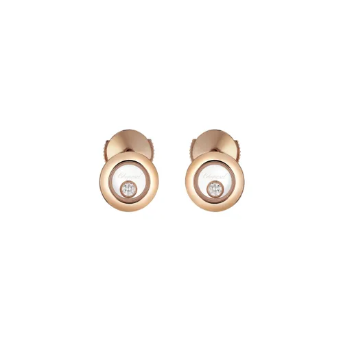 Chopard Happy Diamonds Icons 18ct Rose Gold 0.10ct Diamond Stud Earrings