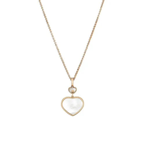 Chopard Happy Hearts 18ct Rose Gold 0.05ct Diamond Mother of Pearl Pendant