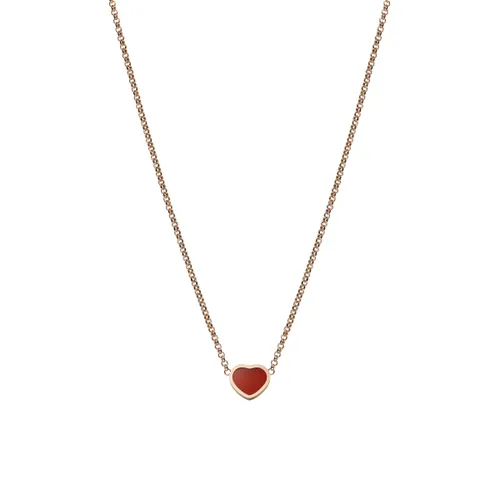 Chopard My Happy Hearts 18ct Rose Gold Carnelian Necklace