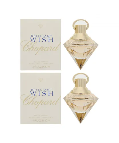 Chopard Womens Brilliant Wish Eau De Parfum 30ml Spray For Her x 2 - One Size