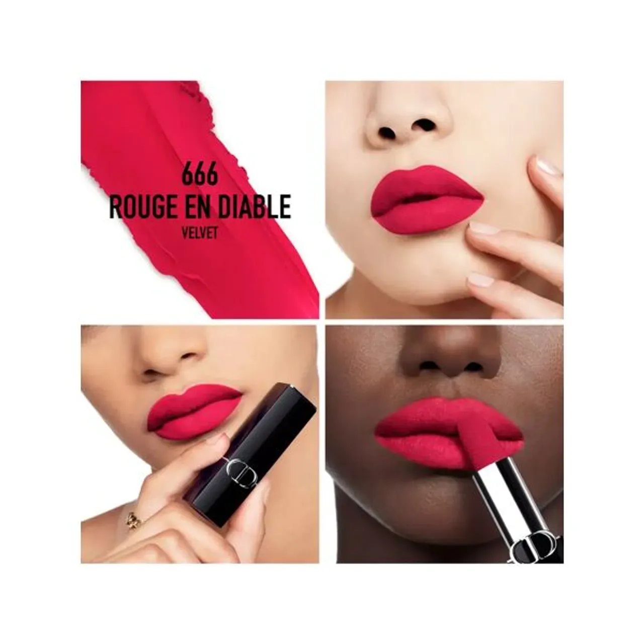 Christian Dior Rouge Dior Couture Colour Lipstick - Velvet Finish - 666 Rouge En Diable - Unisex