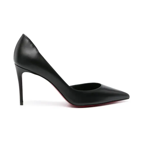 Christian Louboutin , Black Calfskin Heel 85mm Italy Made ,Black female, Sizes:
