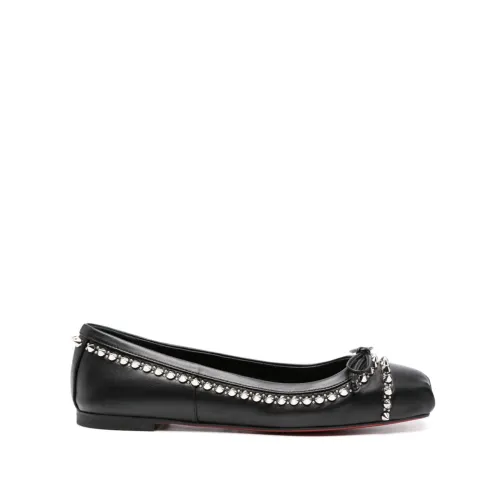Christian Louboutin , Black Flat Shoes Elegant Style ,Black female, Sizes: