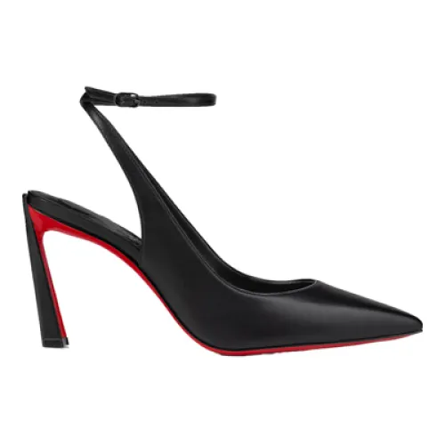 Christian Louboutin , Black Heeled Condora Strap Shoes ,Black female, Sizes: