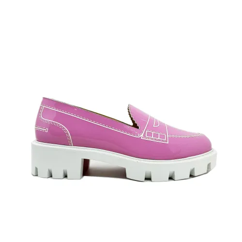 Christian Louboutin , Leather Loafers ,Pink female, Sizes: