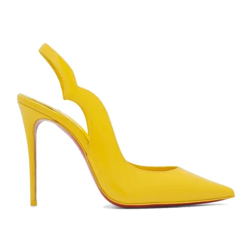 Christian Louboutin , Leather Pumps with Pointed Toe ,Yellow female, Sizes: