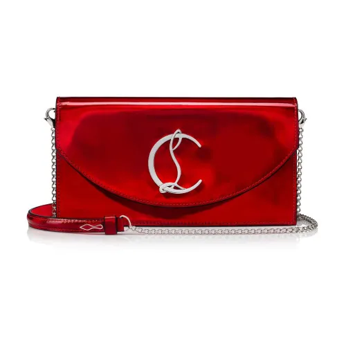 Christian Louboutin , Red Patent Loubi54 Clutch Bag ,Red female, Sizes: ONE SIZE