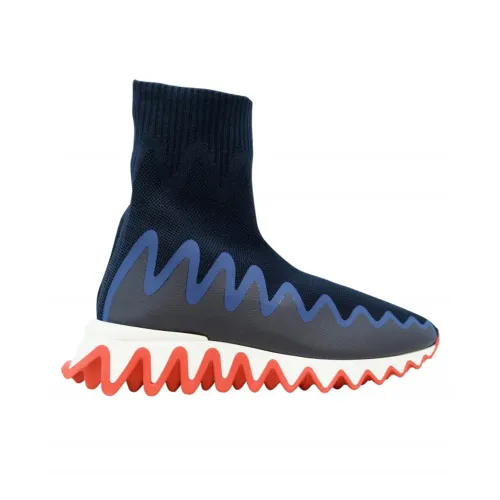Christian Louboutin , Sharky Sock Sneakers ,Blue female, Sizes: