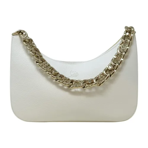 Christian Louboutin , White Leather Large Chain Handbag ,White female, Sizes: ONE SIZE