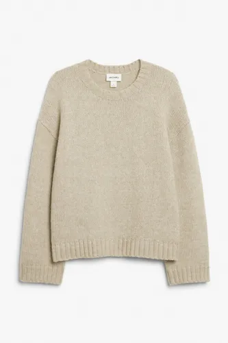 Chunky knit oversized sweater - Beige