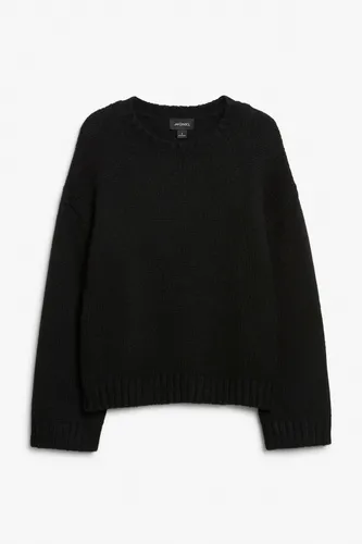 Chunky knit oversized sweater - Black